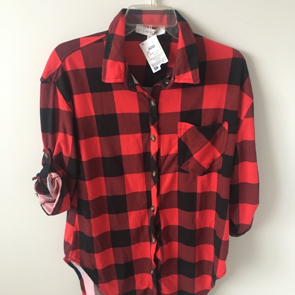 Red and black top